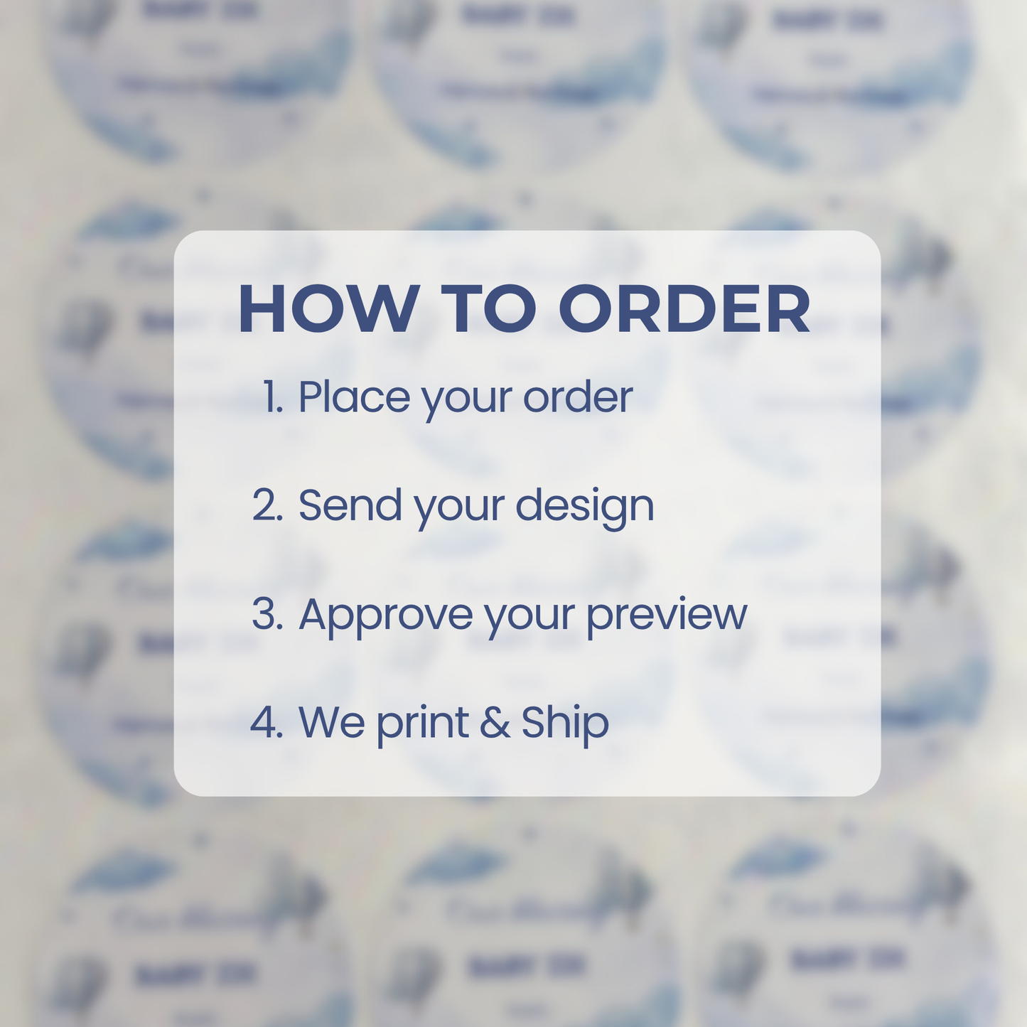 Personalised Baby Stickers – Custom Name Labels – Baby Shower, Christening & Party Favour Stickers – Waterproof – 24 Per Sheet
