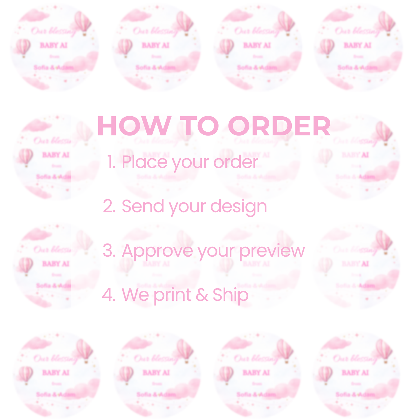 24 Stickers Per Sheet 💕 Custom Sizes • Premium Quality • Matte or Gloss Finish