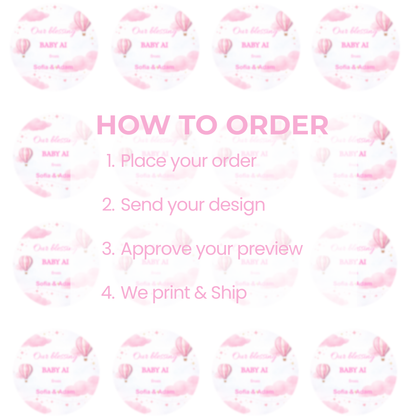 24 Stickers Per Sheet 💕 Custom Sizes • Premium Quality • Matte or Gloss Finish