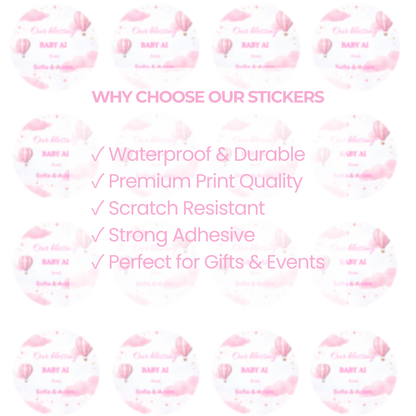 24 Stickers Per Sheet 💕 Custom Sizes • Premium Quality • Matte or Gloss Finish
