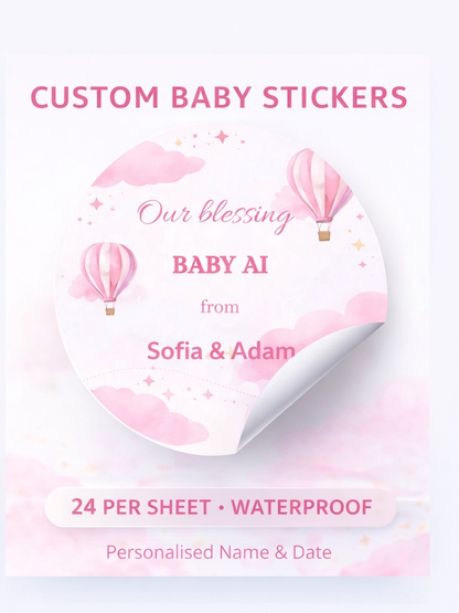 24 Stickers Per Sheet 💕 Custom Sizes • Premium Quality • Matte or Gloss Finish