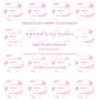 24 Stickers Per Sheet 💕 Custom Sizes • Premium Quality • Matte or Gloss Finish